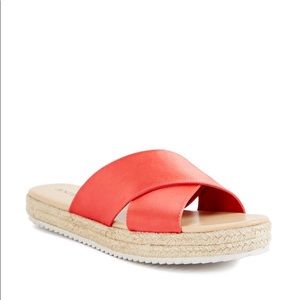Satin Red Espadrilles